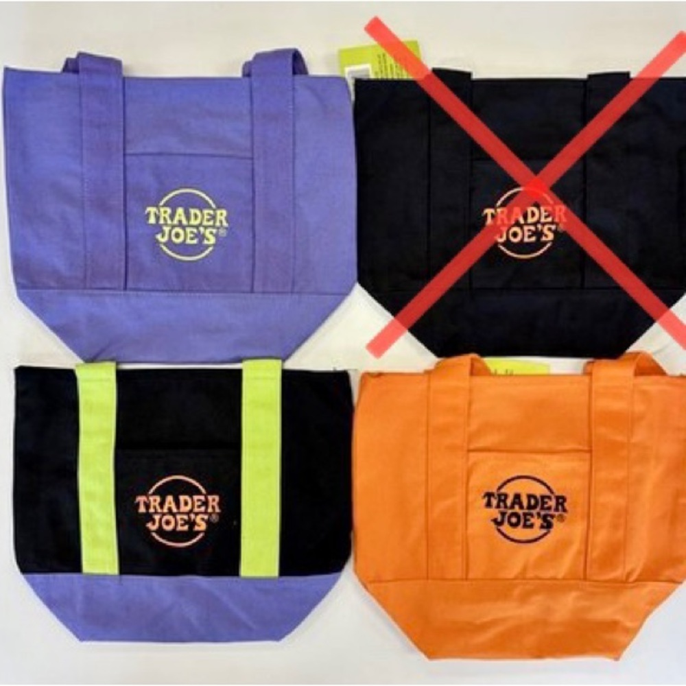 NWT Trader Joe's Mini Tote Halloween Bags 🎃🦇💜